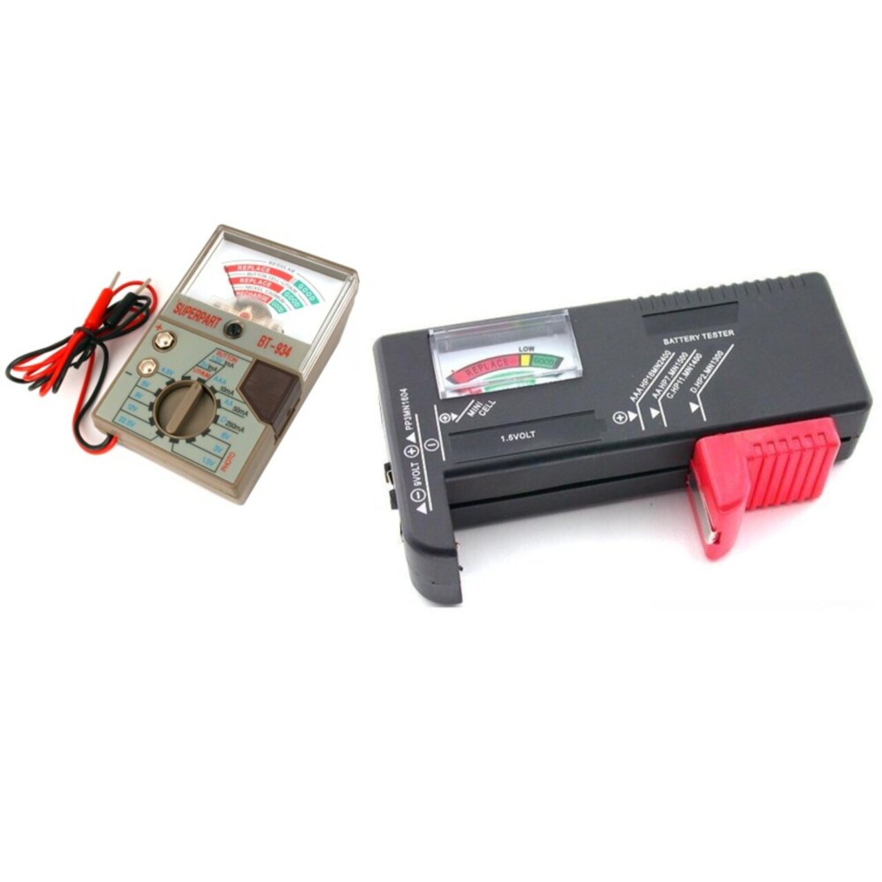 2 Watch Battery Tester Will test AAA, AA, D, 9 volt, 12 volt, 6 volt & 3 volt